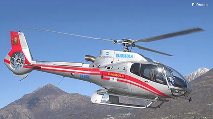 Detailed history and photos of helicopter Eurocopter EC130B4 Serial 3706 Register 2-ICED I-KEOM used by EliOssola Track service timeline and current status.