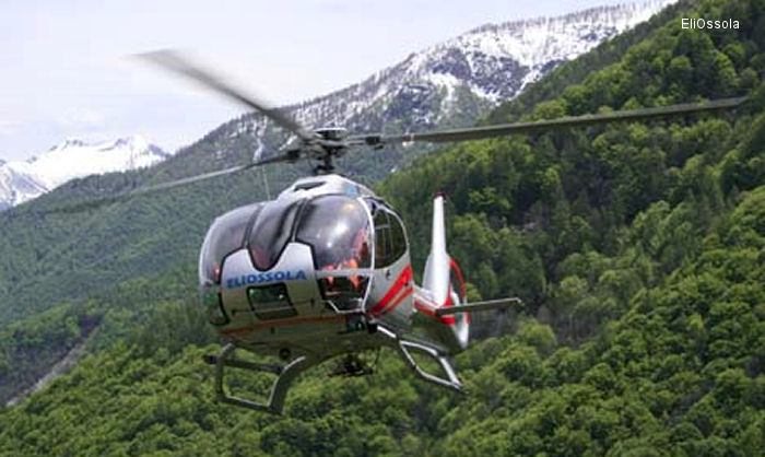 Helicopter Eurocopter EC130B4 Serial 3706 Register 2-ICED I-KEOM used by EliOssola. Aircraft history and location
