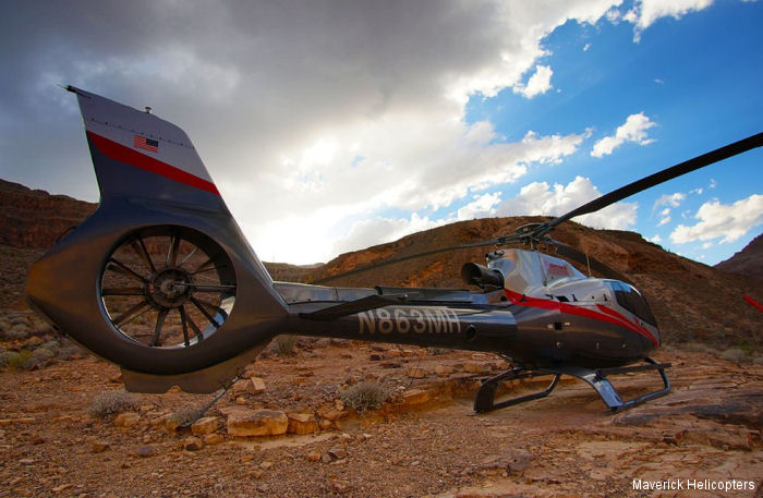 Detailed history and photos of helicopter Eurocopter EC130B4 Serial 4570 Register N863MH used by Maverick Helicopters Track service timeline and current status.
