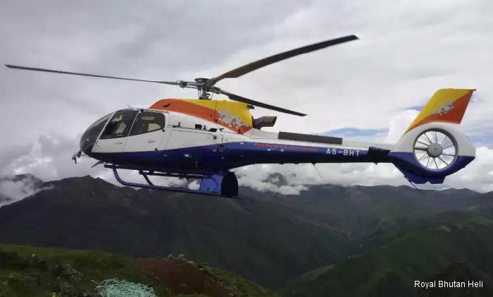Detailed history and photos of helicopter Airbus H130 Serial 8160 Register A5-BHT F-WTCU used by Royal Bhutan Helicopter Services Ltd RBHS ,Airbus Helicopters Southeast Asia AHSA Track service timeline and current status.