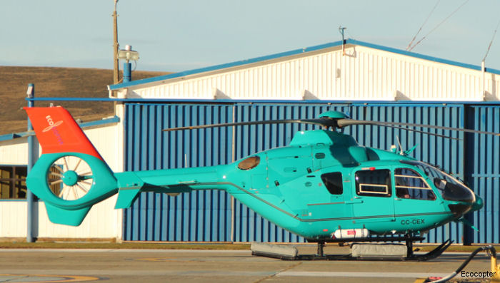 Detailed history and photos of helicopter Eurocopter EC135T2 Serial 0316 Register CC-CEX used by Clinica Alemana de Santiago ,Ecocopter Track service timeline and current status.