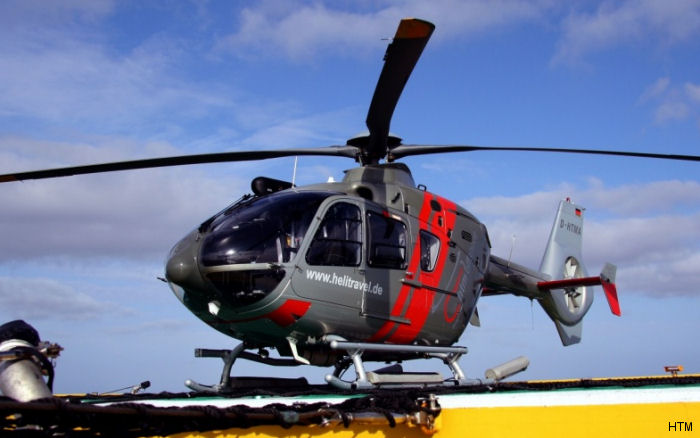 Helicopter Eurocopter EC135P2+ Serial 0786 Register D-HTMA used by Helicopter Travel Munich HTM. Aircraft history and location