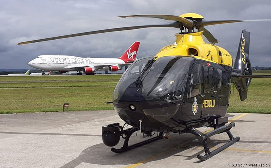 Detailed history and photos of helicopter Eurocopter EC135P2+ Serial 0887 Register G-NWOI used by UK Police Forces ,Eurocopter UK Track service timeline and current status.