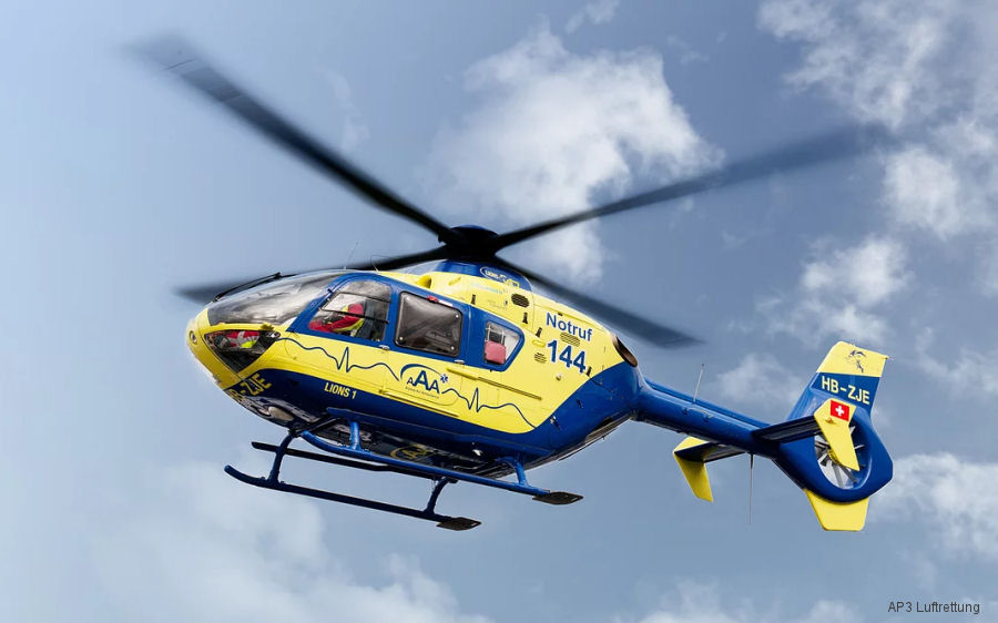 Detailed history and photos of helicopter Eurocopter EC135P1 Serial 0006 Register HB-ZJE D-HYYY used by AP3 Luftrettung ,Alpine Air Ambulance AAA ,Skymedia AG ,DRF Luftrettung DRF Christoph 41 (DRF) ,Christoph 18 (DRF) ,Christoph 36 (DRF) Track service timeline and current status.