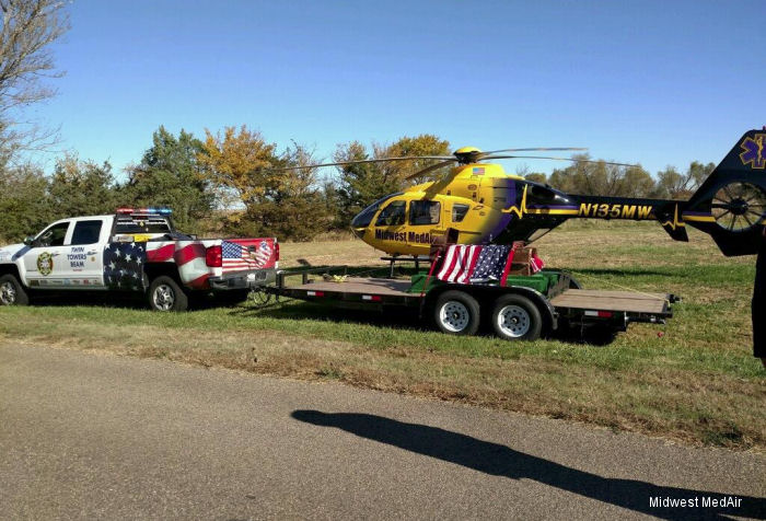 Detailed history and photos of helicopter Eurocopter EC135P2+ Serial 0847 Register N933NH N135MW used by NHRMC AirLink ,Novant Health ,Midwest MedAir Track service timeline and current status.