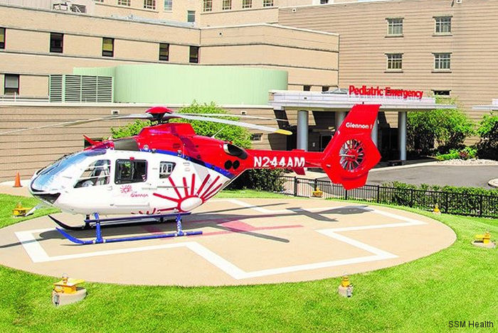 Detailed history and photos of helicopter Eurocopter EC135P2+ Serial 0610 Register N244AM used by Mercy Air ,SSM Health ,Air Methods ,University of Florida Health Track service timeline and current status.
