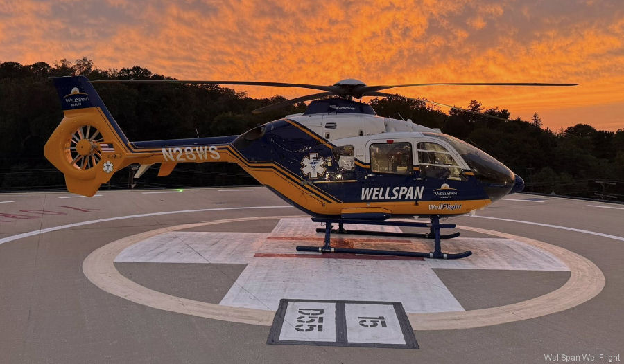 Detailed history and photos of helicopter Eurocopter EC135T2 Serial 0502 Register N28WS N308ME used by WellFlight (WellSpan Health) ,Air Methods ,STAT MedEvac Track service timeline and current status.