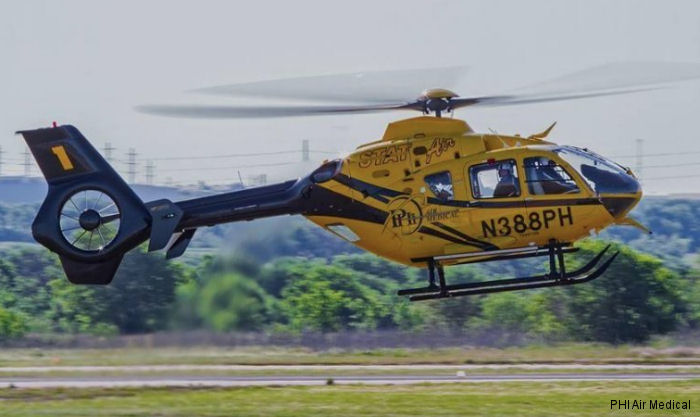 Detailed history and photos of helicopter Eurocopter EC135P2+ Serial 0701 Register N388PH used by Stat Air Texas ,Air Med 12 ,PHI Air Medical Track service timeline and current status.