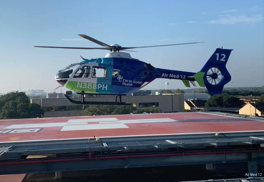 Detailed history and photos of helicopter Eurocopter EC135P2+ Serial 0701 Register N388PH used by Stat Air Texas ,Air Med 12 ,PHI Air Medical Track service timeline and current status.