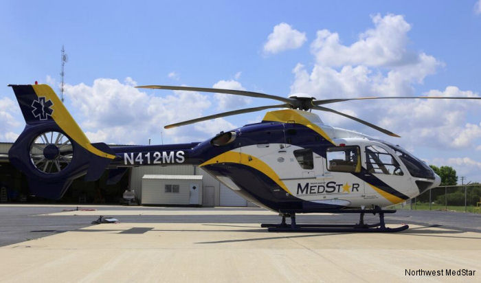 Detailed history and photos of helicopter Eurocopter EC135P2+ Serial 0716 Register N836LF N412MS N535AL used by LFN (Life Flight Network) ,Northwest MedStar ,Metro Aviation ,Bristow US ,Air Logistics Track service timeline and current status.