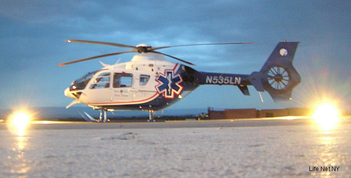 Detailed history and photos of helicopter Eurocopter EC135P2 Serial 0365 Register N535LN used by Guthrie Air Sayre ,LifeNetNY (LifeNet of New York) ,Air Methods ,CFS Air Track service timeline and current status.