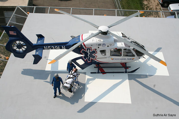 Detailed history and photos of helicopter Eurocopter EC135P2 Serial 0487 Register N732HM N539LN used by Hackensack UMC ,Air Methods ,Guthrie Air Sayre ,LifeNetNY (LifeNet of New York) Track service timeline and current status.