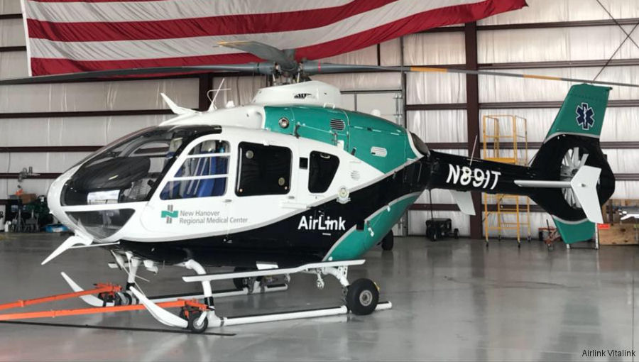 Helicopter Eurocopter EC135T1 Serial 0051 Register N891T used by NHRMC AirLink ,PennSTAR ,MedSTAR Transport ,STARFlight (Travis County Emergency Services). Built 1998. Aircraft history and location