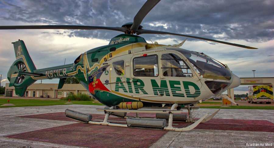 Detailed history and photos of helicopter Eurocopter EC135P2+ Serial 0764 Register N911ER used by Acadian Air Med Track service timeline and current status.