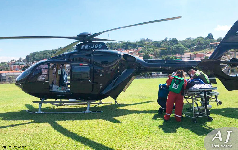 Detailed history and photos of helicopter Eurocopter EC135P2+ Serial 0852 Register PR-JGC used by Air Jet Taxi Aéreo Track service timeline and current status.