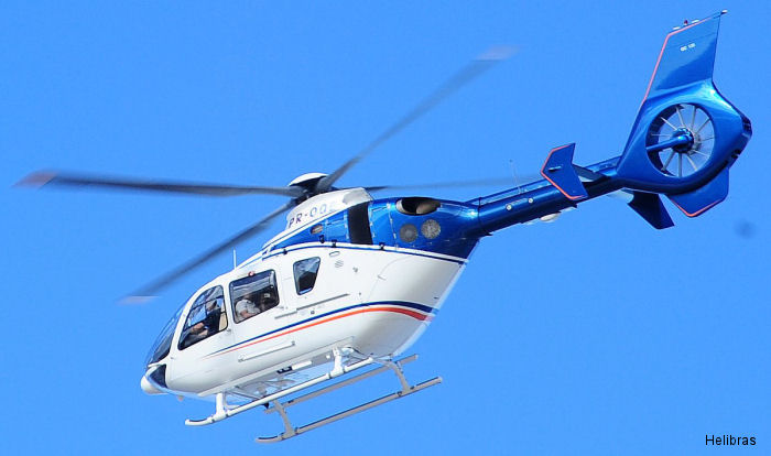 Helicopter Eurocopter EC135P2+ Serial 0926 Register PR-OQB used by Helibras. Aircraft history and location
