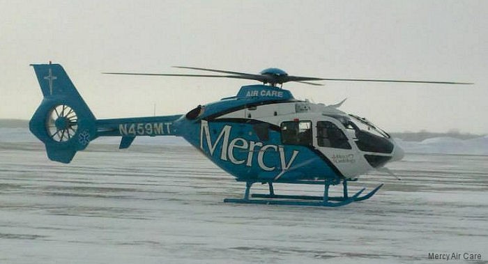 Detailed history and photos of helicopter Eurocopter EC135P2+ Serial 0928 Register N459MT used by AeroCare ,TVPX ,MAC (Mercy Air Care) ,Med Trans Corp ,American Eurocopter (Eurocopter USA) Track service timeline and current status.