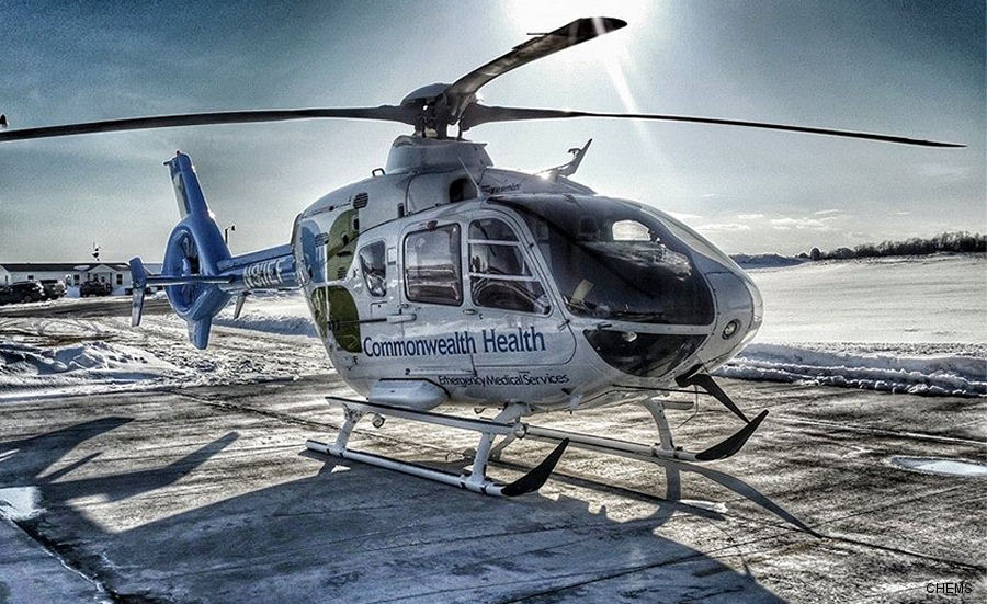Detailed history and photos of helicopter Eurocopter EC135P2 Serial 0497 Register N911EF N137KY used by CHEMS (Commonwealth Health Emergency Medical Services) ,Air Methods Track service timeline and current status.
