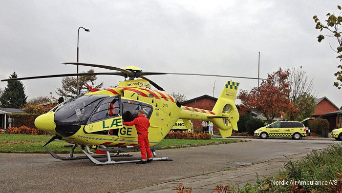 Detailed history and photos of helicopter Eurocopter EC135P2+ Serial 0736 Register HA-HBO OY-HOL LN-OOL used by OMSZ Légimentő kht (Air Ambulance Hungary) ,Nordic Air Ambulance A/S ,Norsk Luftambulanse NLA AS (Norwegian Air Ambulance Foundation) Track service timeline and current status.
