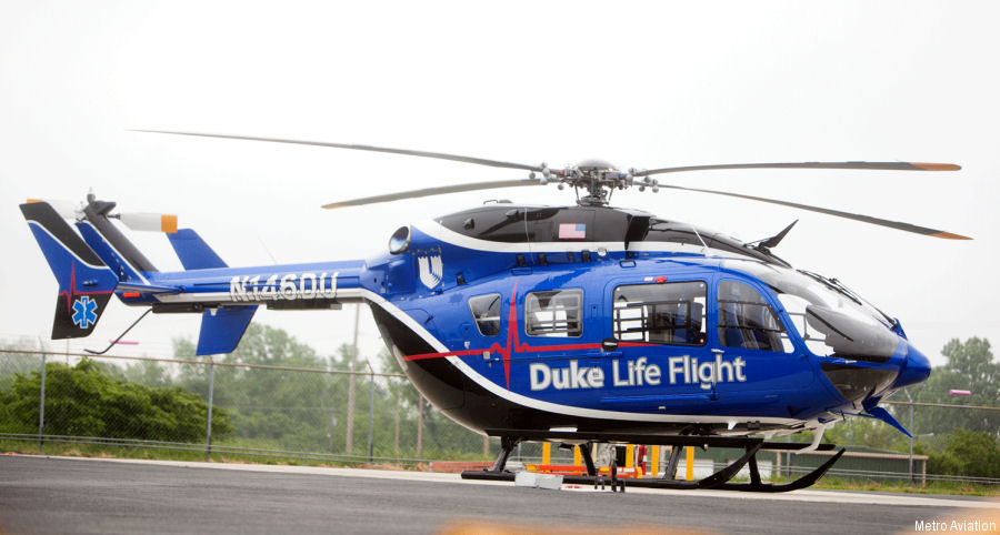 Detailed history and photos of helicopter Eurocopter EC145 Serial 9474 Register N146DU used by Duke Life Flight ,American Eurocopter (Eurocopter USA) Track service timeline and current status.