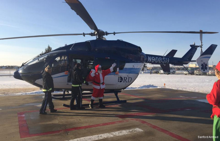 Detailed history and photos of helicopter Eurocopter EC145 Serial 9482 Register N908SH used by Sanford AirMed Track service timeline and current status.