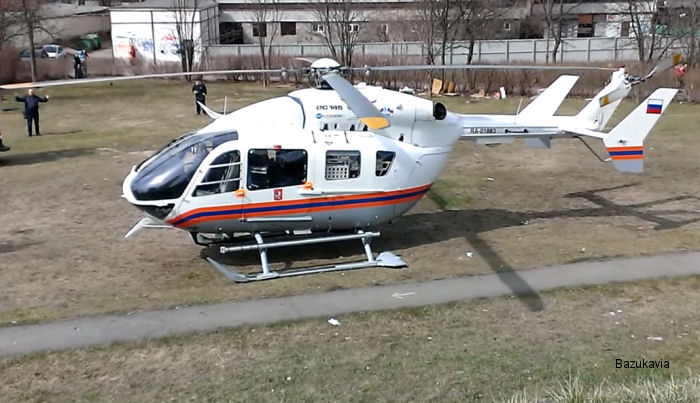 Detailed history and photos of helicopter Eurocopter EC145 Serial 9183 Register RA-01883 used by МЧС России (Ministry for Emergency Situations - MChS Rossii) Track service timeline and current status.