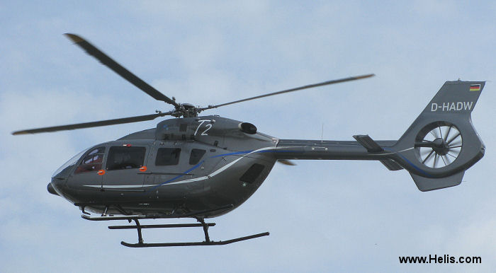 Helicopter Airbus H145 / EC145T2 Serial 20002 Register D-HADW used by Airbus Helicopters Deutschland GmbH (Airbus Helicopters Germany) ,Eurocopter Deutschland GmbH (Eurocopter Germany). Aircraft history and location