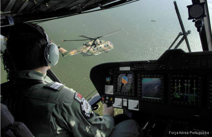 cockpit Photos of EH101 in Portuguese Air Force helicopter service.