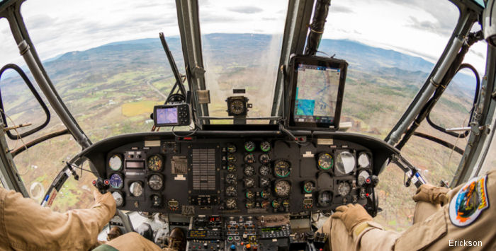 cockpit Photos of S-64 Air Crane in Erickson helicopter service.