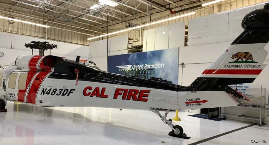 Helicopter Sikorsky S-70i Black Hawk Serial 70-4030 Register N483DF N746SX SP-YVI used by CAL FIRE ,Air Methods ,PZL Mielec. Built 2018. Aircraft history and location
