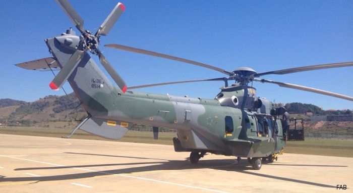 Detailed history and photos of helicopter Eurocopter EC725 Caracal Serial Register 8514 used by Força Aérea Brasileira (Brazilian Air Force) Track service timeline and current status.