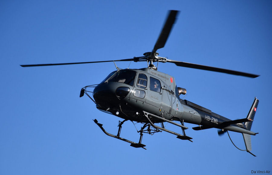 Detailed history and photos of helicopter Airbus H125 Serial 8558 Register HB-ZML used by Fuchs Helikopter ,Europavia SA Track service timeline and current status.