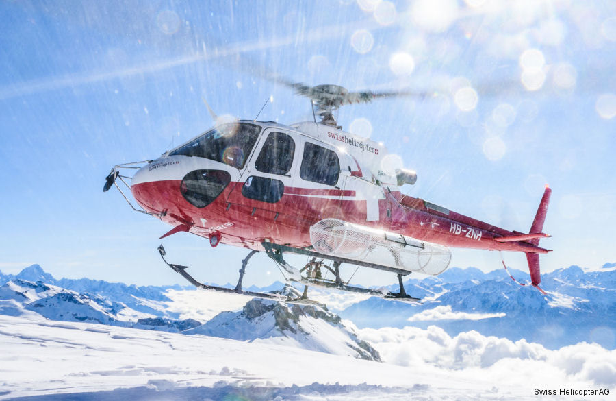 Helicopter Airbus H125 Serial 7818 Register HB-ZNH used by Swiss Helicopter AG. Built 2014. Aircraft history and location
