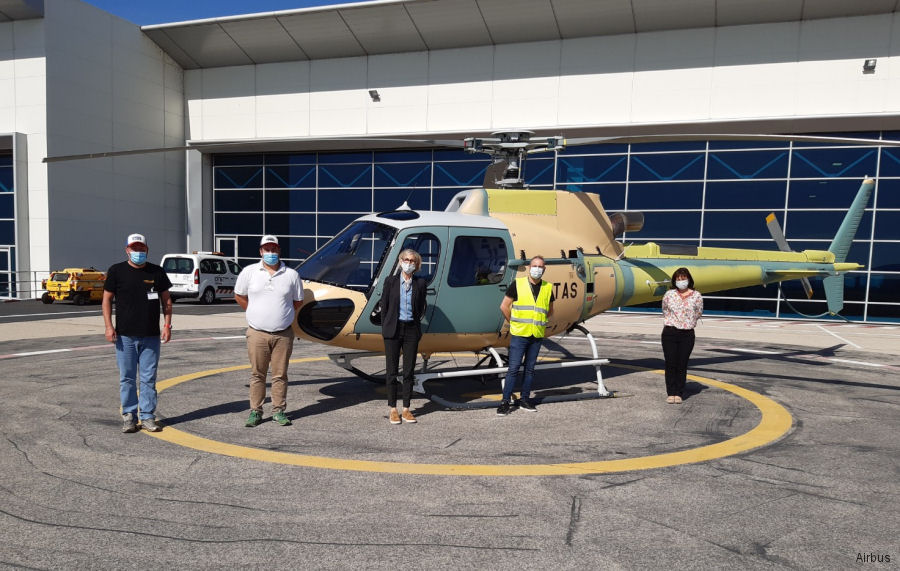 Helicopter Airbus Helicopters H125 Serial unknown Register I-MIAQ used by E+S Air SRL. Built 2020. Aircraft history and location