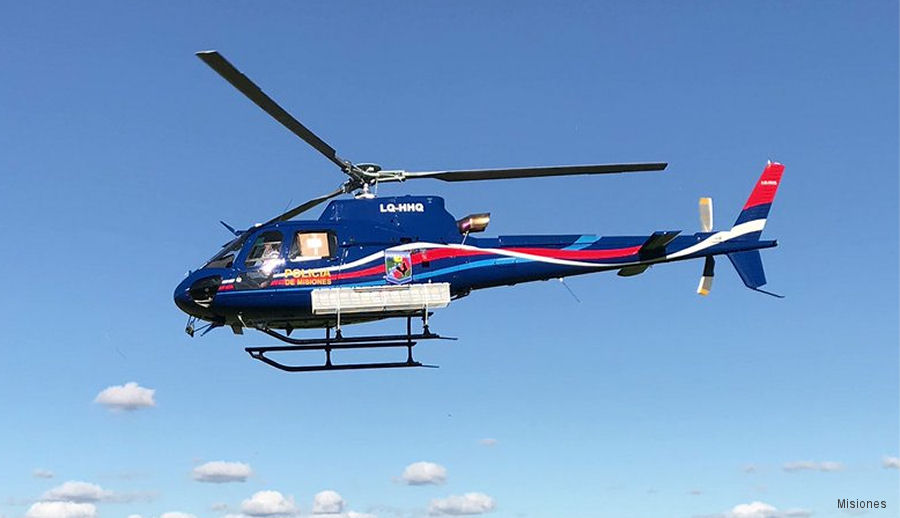 Detailed history and photos of helicopter Airbus H125 Serial 8400 Register LQ-HHQ N426AH used by Gobiernos Provinciales Gobierno de Misiones (Misiones Province Government) ,Metro Aviation ,Airbus Helicopters Inc (Airbus Helicopters USA) Track service timeline and current status.