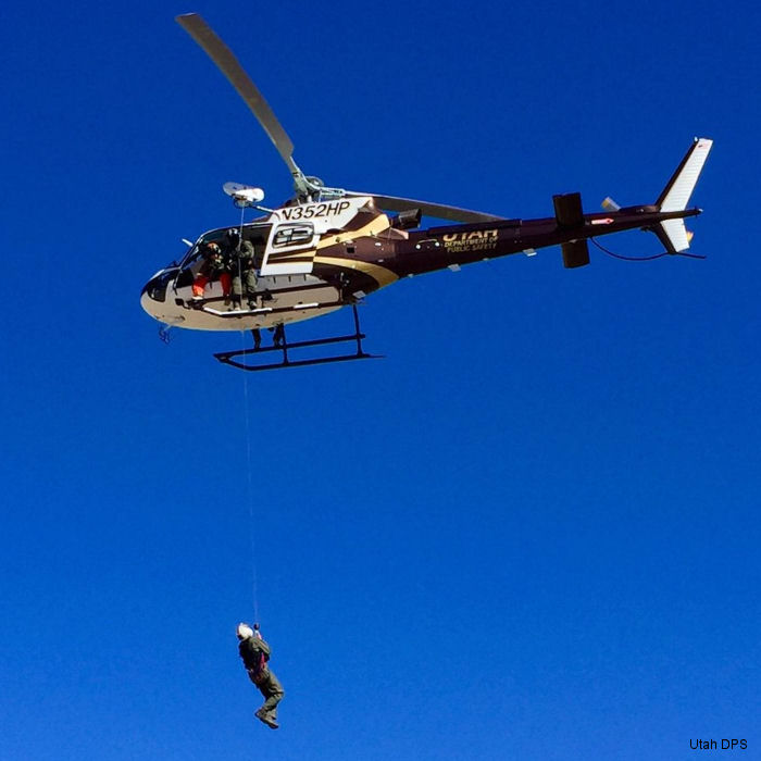 Detailed history and photos of helicopter Airbus H125 Serial 8097 Register N352HP N259AH used by DPS (Utah Department of Public Safety) ,Airbus Helicopters Inc (Airbus Helicopters USA) Track service timeline and current status.