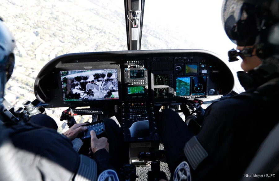 Helicopter Airbus Helicopters H125 Serial 8459 Register N408PD N462AH used by SJPD (San Jose Police Department) ,Airbus Helicopters Inc (Airbus Helicopters USA). Built 2017. Aircraft history and location