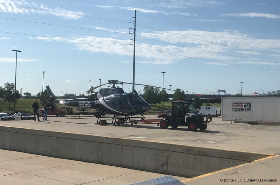 Helicopter Airbus H125 Serial 7803 Register N720KC N771AE used by OCPD (Oklahoma City Police Department) ,Airbus Helicopters Inc (Airbus Helicopters USA). Built 2014. Aircraft history and location