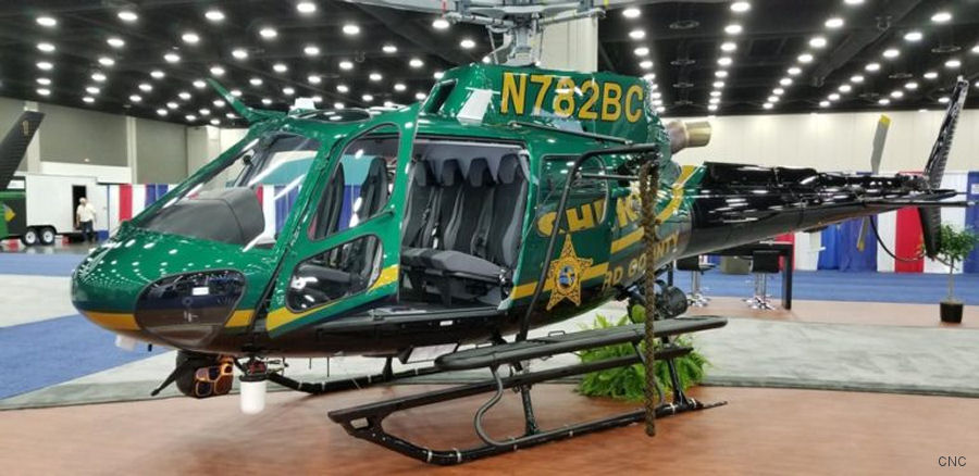 Helicopter Airbus H125 Serial 8404 Register N782BC N434AH used by BSO (Broward County Sheriff Office) ,Metro Aviation ,Airbus Helicopters Inc (Airbus Helicopters USA). Built 2017. Aircraft history and location