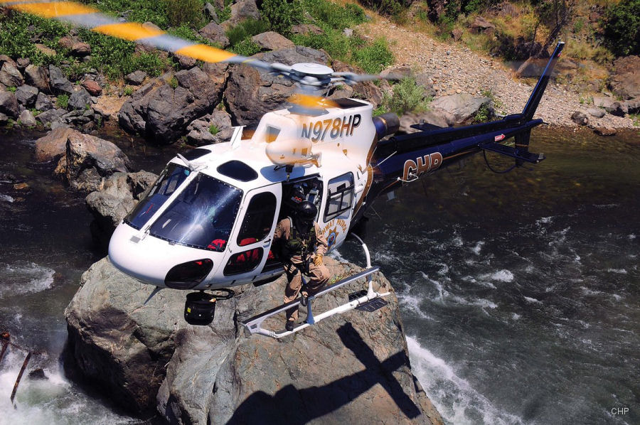 Helicopter Airbus H125 Serial 7915 Register N978HP N210AH used by CHP (California Highway Patrol) ,Airbus Helicopters Inc (Airbus Helicopters USA). Built 2014. Aircraft history and location
