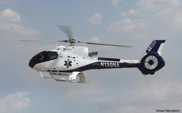 Helicopter Airbus H130 Serial 8036 Register N812HW N130NA N181AH used by Hospital Wing ,Metro Aviation ,Airbus Helicopters Inc (Airbus Helicopters USA). Built 2014. Aircraft history and location
