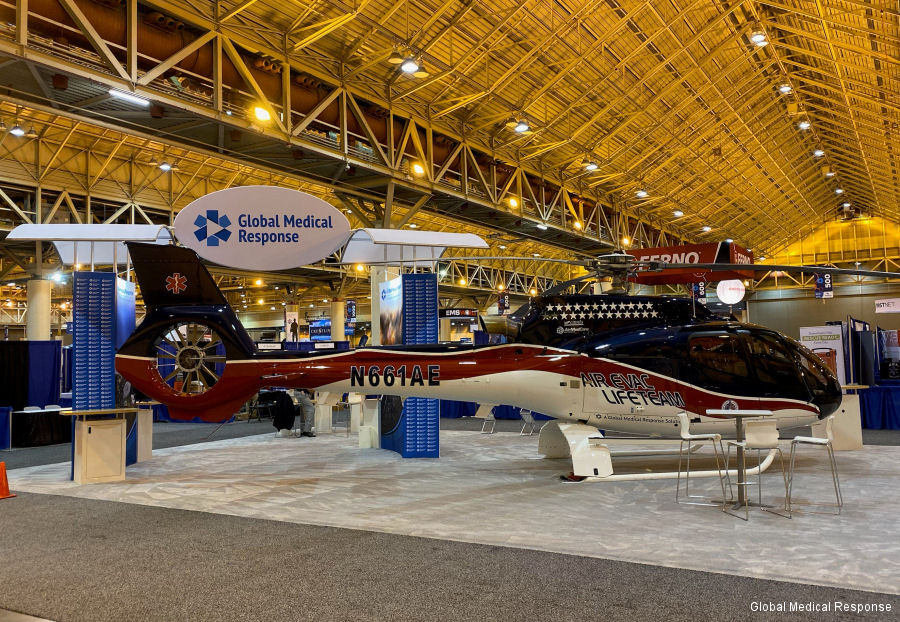Helicopter Airbus H130 Serial 8571 Register N661AE N287MR used by Air Evac Lifeteam ,Arrow Aviation ,Airbus Helicopters Inc (Airbus Helicopters USA). Built 2018. Aircraft history and location