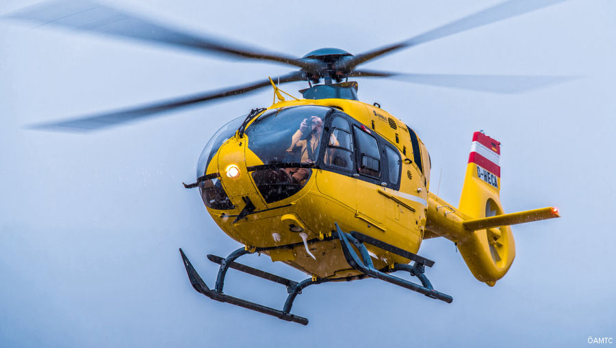 Helicopter Airbus H135 / EC135T3 Serial 1204 Register OH-HMG OE-XVF D-HECA used by FinnHEMS ,ÖAMTC (Austrian air rescue) ,Airbus Helicopters Deutschland GmbH (Airbus Helicopters Germany). Aircraft history and location