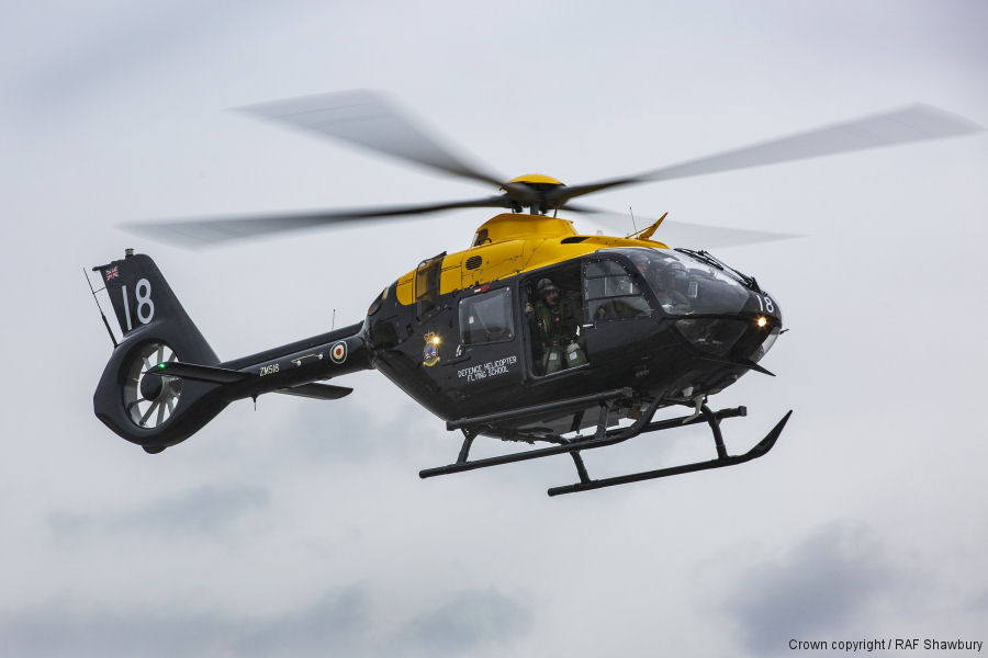 Helicopter Airbus H135 / EC135T3H Serial 2021 Register ZM518 G-CKEO D-HCBA used by Ministry of Defence (MoD) DHFS ,Airbus Helicopters UK ,Airbus Helicopters Deutschland GmbH (Airbus Helicopters Germany). Built 2017. Aircraft history and location