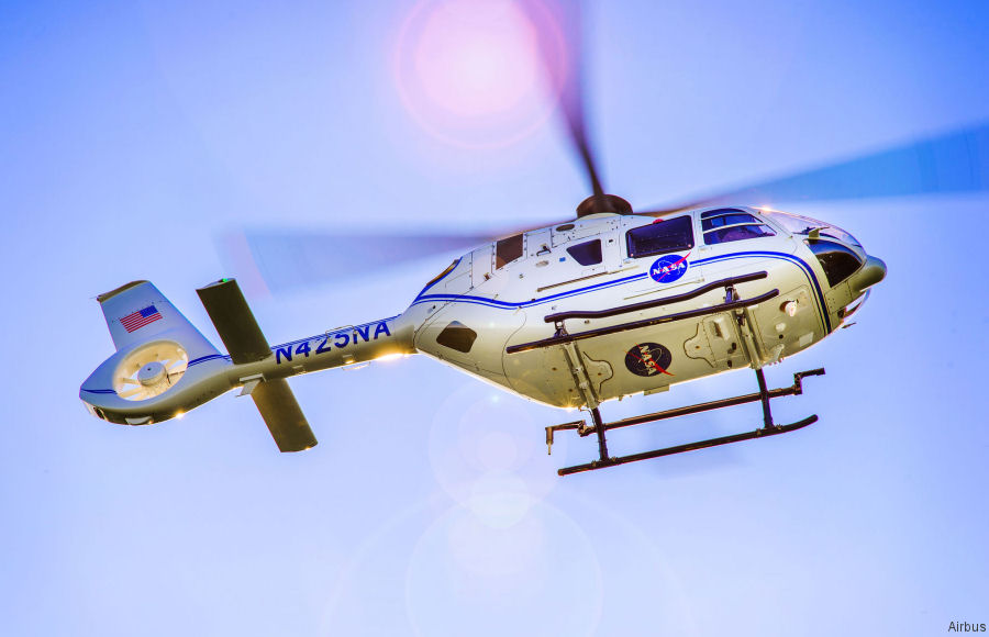 Helicopter Airbus H135 / EC135T3H Serial 2073 Register N425NA N599AH used by NASA (National Aeronautics and Space Administration) ,Airbus Helicopters Inc (Airbus Helicopters USA). Built 2019. Aircraft history and location