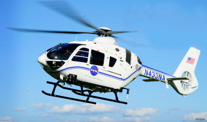 Helicopter Airbus H135 / EC135T3H Serial 2081 Register N435NA N606AH used by NASA (National Aeronautics and Space Administration) ,Airbus Helicopters Inc (Airbus Helicopters USA). Built 2019. Aircraft history and location