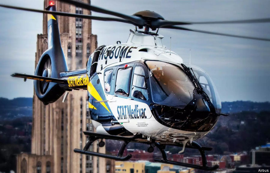 Helicopter Airbus H135 / EC135T3H Serial 2030 Register N530ME used by STAT MedEvac ,Airbus Helicopters Inc (Airbus Helicopters USA). Built 2017. Aircraft history and location