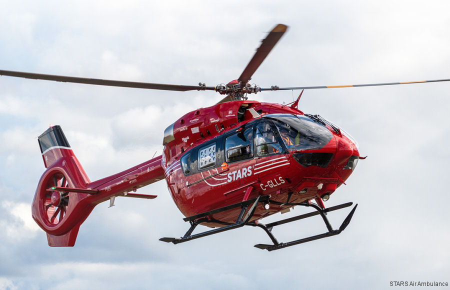 Helicopter Airbus H145 / EC145T2 Serial 20248 Register C-GLLS used by Canadian Ambulance Services STARS (Shock Trauma Air Rescue Society) ,Airbus Helicopters Canada. Built 2019. Aircraft history and location