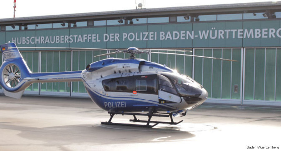 Helicopter Airbus H145D2 / EC145T2 Serial 20041 Register D-HBWU used by Landespolizei (German Local Police). Built 2015. Aircraft history and location