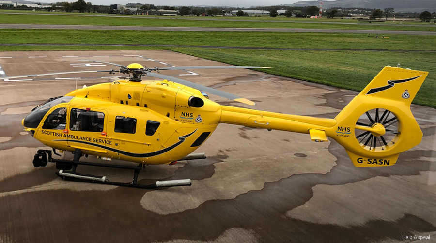 Detailed history and photos of helicopter Airbus H145D2 / EC145T2 Serial 20025 Register SE-JSM G-SASN D-HCBW used by Scandinavian AirAmbulance SAA (Babcock / Avincis Sweden) ,UK Air Ambulances SASv (Scottish Ambulance Service) ,Babcock International Babcock ,Bond Aviation Group ,Eurocopter Deutschland GmbH (Eurocopter Germany) Track service timeline and current status.